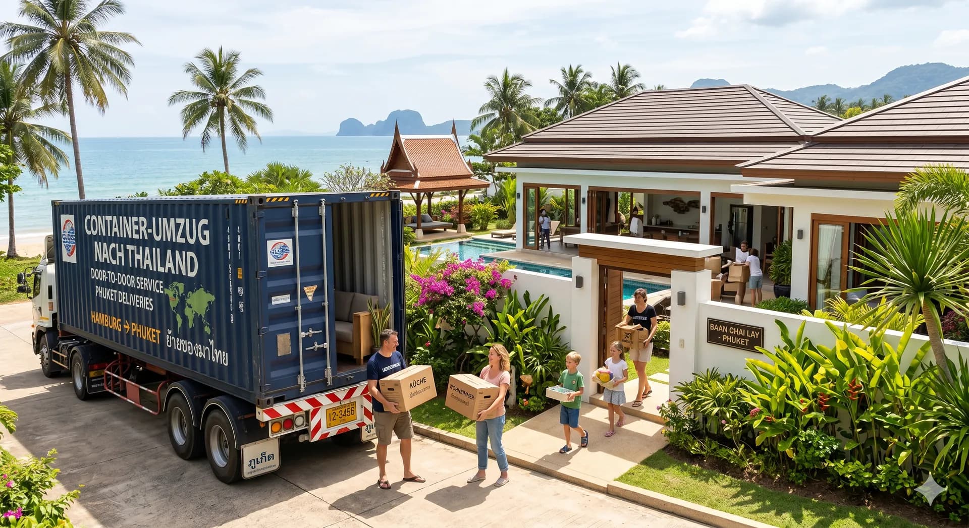 Container-Umzug nach Thailand